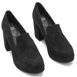 Eileen Fisher Becon Black Suede Platform Pumps - Size 7.5